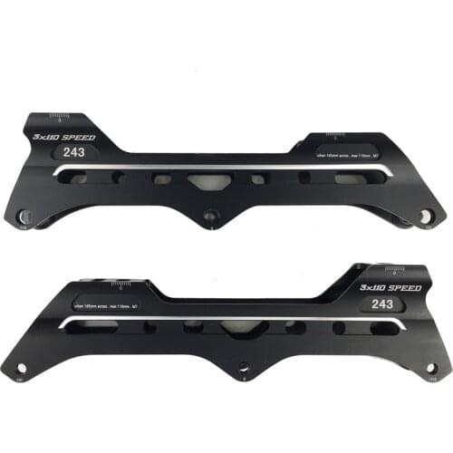 JEERKOOL Speed Inline Skate 3*110mm Frames 243mm With 100mm or 110mm Powerslide Skating Wheels For 165mm Mounting Distance DJ75