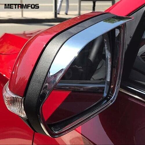For MG Zs SUV 2017-2019 2020 Chrome Rearview Side View Door Mirror Visor Sun Shade Rain Guard Shield Accessories Car Styling