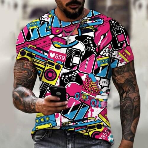 2021 Rock Street Graffiti T-shirts Summer Rock Band Streetwear Male T Shirt Tee Mens Shirt Homme Size Xxs 6xl