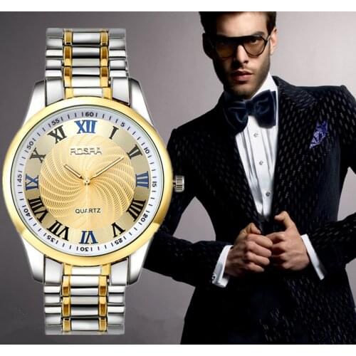 Men Watch Luxury Full steel Quartz Wristwatch relojes male watches mens Silver gold Classic relogio masculino erkek kol saati
