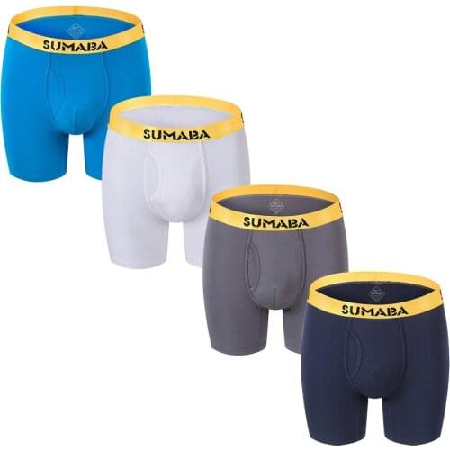 Men Underwear Brief Sexy Man Panties Lingerie Mens Boxer-Shorts Set Bamboo Underwear Brand Hot Multicolor Combination 4Pcs/Lot