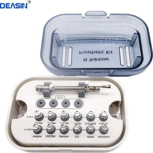 Screwdriver Tools Dental Implant Torque Wrench Ratchet 10-70NCM with Drivers & Wrench Kit