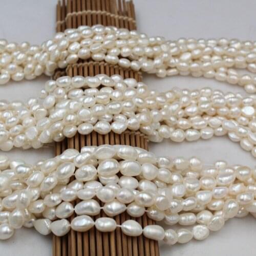 Natural Freshwater Pearl Beaded High Quality Baroque Shape Punch Loose Beads for Make Jewelry DIY Bracelet Necklace Accessories