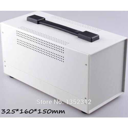 One pcs 325*160*150mm handled iron box for electronic instrument case electrical project box industry box junction control box