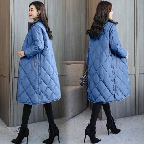 Coat Women Ladies Coats and Jackets Mid-length 2021 New Anti-season Cotton-padded Jacket Thick Over-the-knee