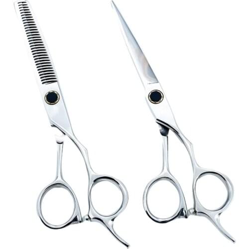 6 Inch Japanese Stainless Steel 9CR Hairdresser Cutting Thinning Professional Barber Hair Trimming Scissors