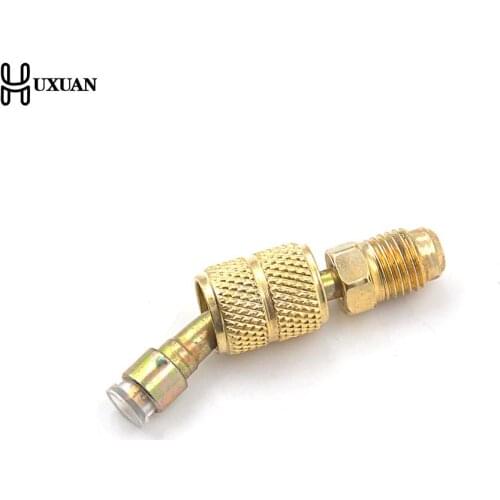 Durable Split Ductless Service Port Adapter 5/16" SAE Female to 1/4" SAE Male Brass Air Condition R410a Adaptor Connector