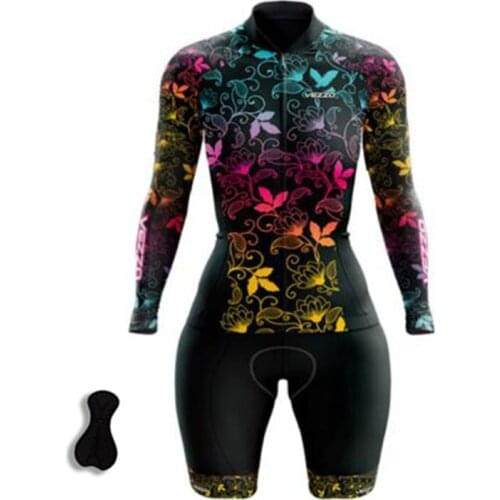 Pro Team Triathlon Suit Womens Cycling Jersey Sets Pink Long Sleeve Skinsuit One Piece Jumpsuit Ropa Ciclismo Speedsuit Trisuit