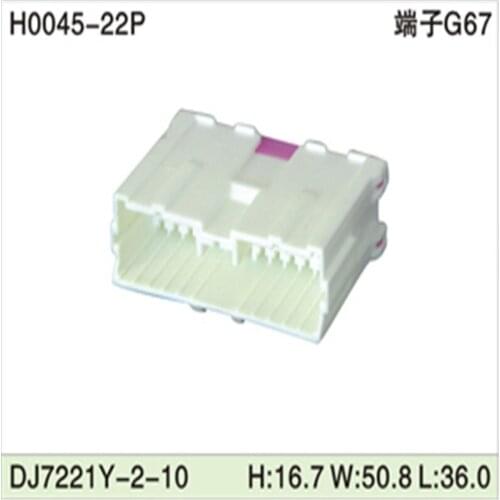 Free shipping 200pcs DJ7221Y-2-10 22Pin 2mm AMP Car Electrical Wire Connectors for VW,BMW,Audi,Toyota,NISSAN AND other