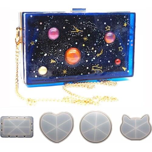 DIY Handmade Storage Rack Quicksand Bag Silicone Mold for Making Craft Clay Resin Molds Jewelry Making Accessories