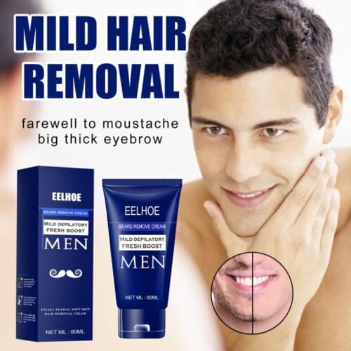 Facial Pubic Beard Depilatory Paste Soothing Removal Hair Removal Cream Remover 60ml for Men Depilatory Cream Skin Care Painless