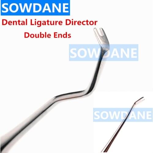 Dental Orthodontic Ortho Ligature Ligation Director German Stainless Steel Double End Curved Fine Narrow Presser