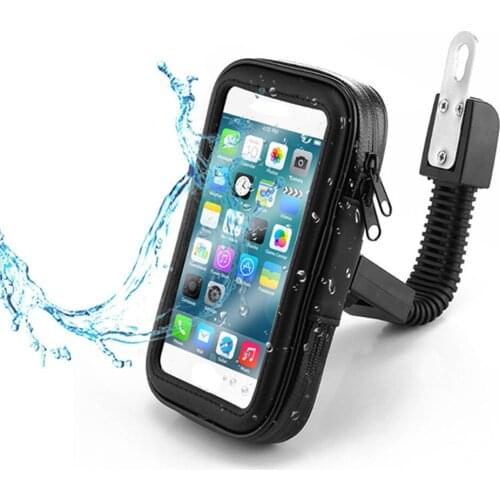 Telephone Holder Motorcycle Phone Bag Moto Bicycle Rear View Mirror Mount Holder Stand Waterproof Case