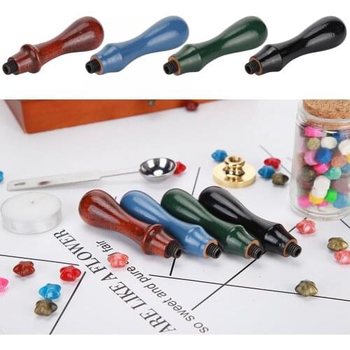 Antique Sealing Wax Stamp Handle Durable Lotus Wooden Handle Envelope Wedding Handmade Hobby DIY Decorative Tools dropshipping