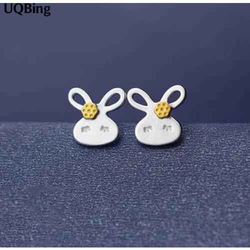 2018 New Arrivals Fashion 925 Silver Cute Rabbit Stud Earrings 925 Sterling Silver Earrings For Women Jewelry Brincos