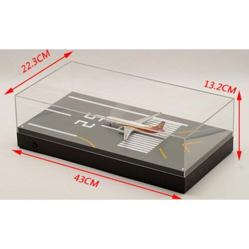 1:400 Scale Airplane Plane Aircraft Car Model Storage Acrylic Transparent Display Box With LED lights scene display toy