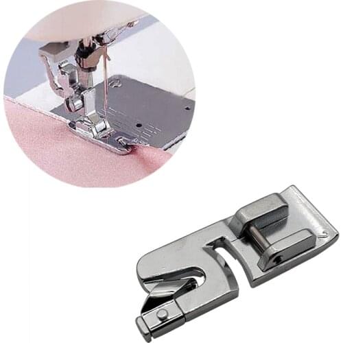 1Pcs 6mm Crimping Edge Sewing Machine Foot New Metal Wide Rolling Edge Presser Foot for Household Sewing Machines 7307W