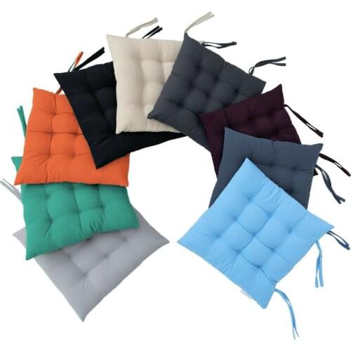 1x Waterproof Square Seat Cushion Garden Terrace Tufted Upholstered Chair Cushion with Lace Office Chair Cushion Home Decoration