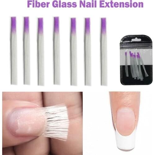 10pcs/pack Nail Form Fibernails Acrylic Tips Fiberglass Extension Fiber Glass For Nails Silk Building Extension Manicure Tool