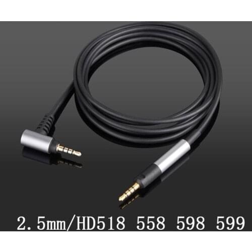 4.4mm/2.5mmAudio Cable For -Sennheise HD595/558 /518 /598/HD599/569/579 headphon K92F