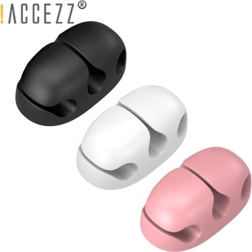 !ACCEZZ Upgrade Cable Winder Organizer Management Silicone Storage Cord Holder Clips Desk Tidy Wire For Mouse Headphone Earphone