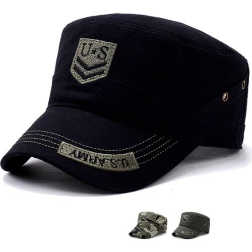 Army Hat Cadet Military Cap Fitted Baseball Caps Adjustable Army Camouflage Sun Hats Outdoor Sports Camping Style