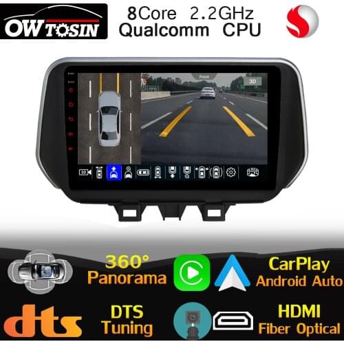 9" IPS Qualcomm 8Core Android For Hyundai Tucson TL 2018-2021 Car Radio GPS 360 Camera 4G LTE WiFi Head Unit Stereo Optical HDMI