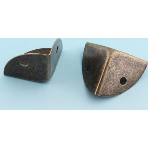 Wooden Case Corner 20*20mm Protector Embossed Metal Box Corners Furniture Decorative Corners Bronze Protector Retro CaseBracket