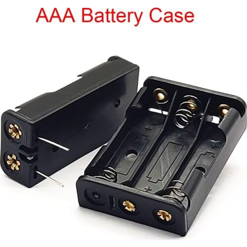 AAA Battery Holder With Pins AAA Battery Case 1X2X3 Section Battery Compartment AAA Battery Box With Pin 1.5V/3V/4.5V