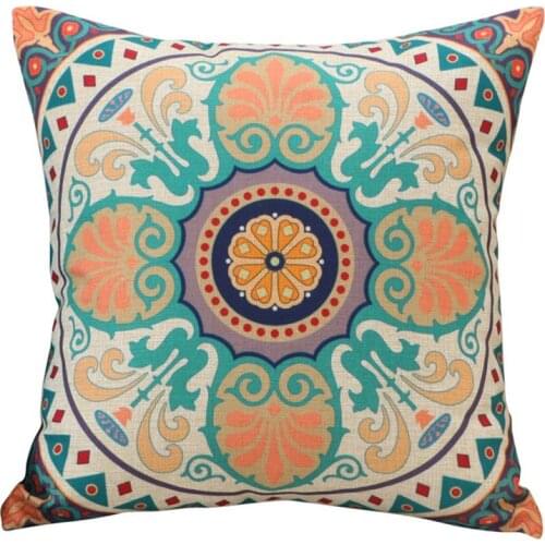 Cotton Linen Boho Geometric Floral Pattern Paisley Mandala Flowers Gorgeous Cushion Cover Pillow Case Home Decor