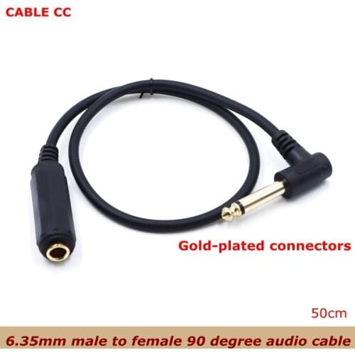 Elbow 6.35 TRS6.5 Male-to-Female Extension Cable 6.5mm Large Three-Core Male to Female Cable-1/4 Inch Guitar Headphone Audio