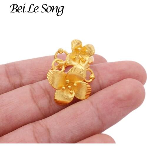Rings new style opening finger Dubai 24k gold color rings of women wedding party resizable ring wedding gifts jewelry for girls
