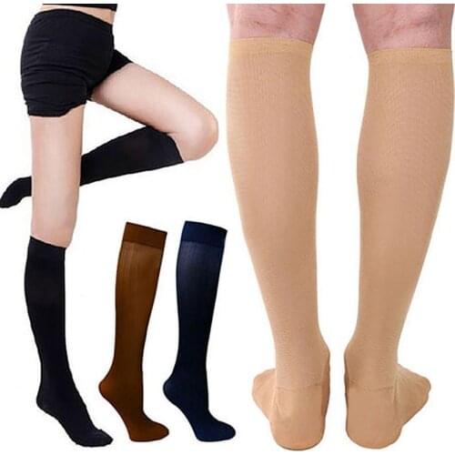 Varicose Vein Leg Relief Pain Knee Socks Pressure Compression Unisex Stockings Socks Nylon Socks Long High Thigh Color New U5B9
