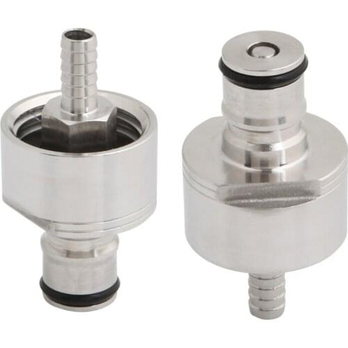 Stainless Steel Carbonation Cap Counter Pressure Bottle Filling with 5/16" Barb Ball Lock Type CO2 Coupling Carbonate Soda ma27