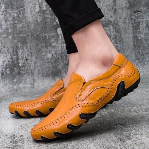 Leather shoes mens 2021 fashion casual mens leather shoes light wear-resistant Leather Mens shoes Breathable wear-resistant