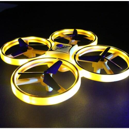 Mini Quadcopter Induction Drone Smart Watch Remote Sensing Gesture Aircraft UFO Somatosensory Noctilucent Interaction uav