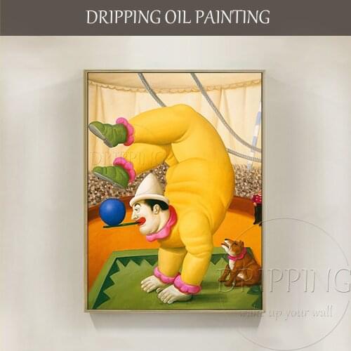 New Arrivals Special Design Funny Circus Joker Oil Painting on Canvas Unique Wall Art Funny Joker Oil Painting for Wall Decor