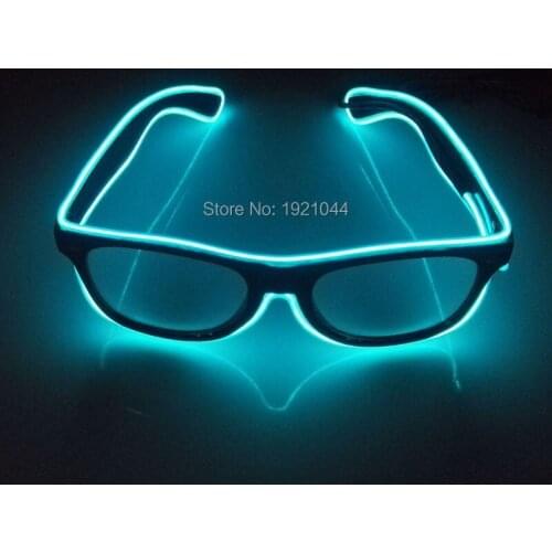 NEW 10 Colors Choice EL Wire Glow Sun Glasses Neon Led DJ Bright Light Safety Light Up Multicolor Lighting For Party Decoration