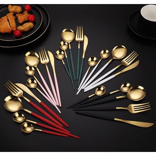 Nordic Style Stainless Steel Knife Fork Spoon Formal Tableware Findings For Party Gift Exquisite Western Dinner Accessories