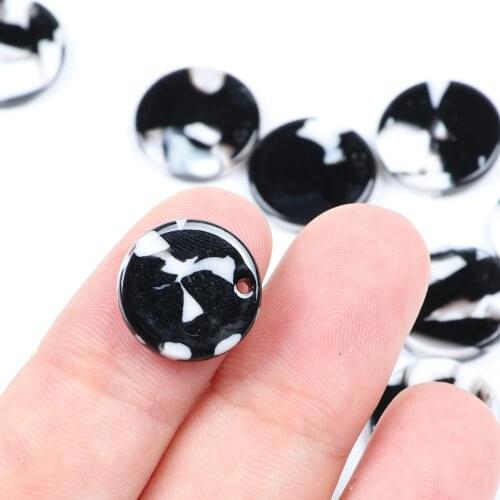 Tortoise Shell Earring Charm,Acetate Acrylic Beads,Coin Shaped ,Geometrische,Boho Jewelry,Earring Parts,Ohrringe finding-ACE211A