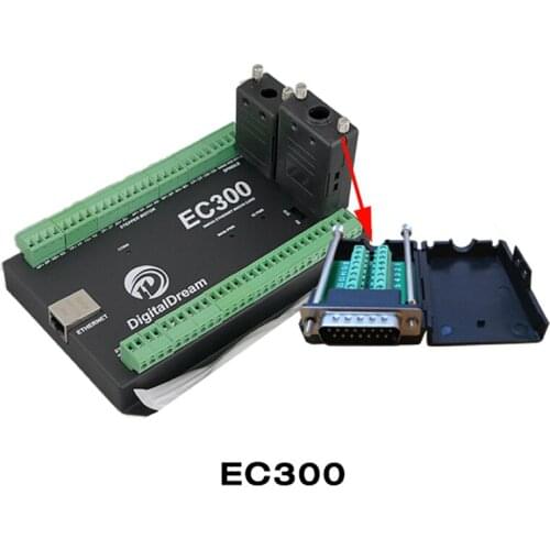 EC300 Ethernet 3/4/5/6 Axis Mach3 CNC Motion Control Card 300 KHz 24V DC Support Standard MPG & Stepper/Servo Driver
