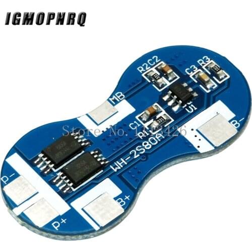 2S Li-ion 18650 Lithium Battery Charger Protection Board 7.4V Overcurrent Overcharge Overdischarge Protection 4A 2 Series BMS