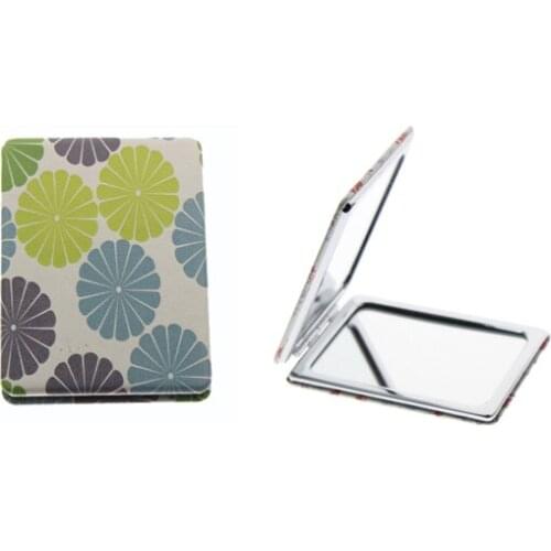 8.5*6cm Rectangle Double Sided Stainless Steel Folding Portable Women Girl Kid Gift Cosmetic Makeup Mirror