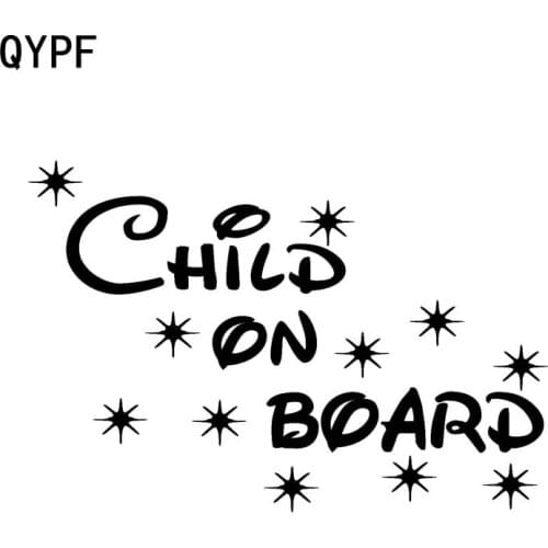 QYPF 14CM*9.4CM CHILD ON BOARD Car Vinyl Sticker Decal Black/Sliver C14-0010