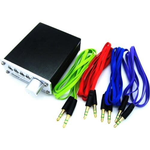 4 in 4 out audio signal switcher headphone splitter comparator