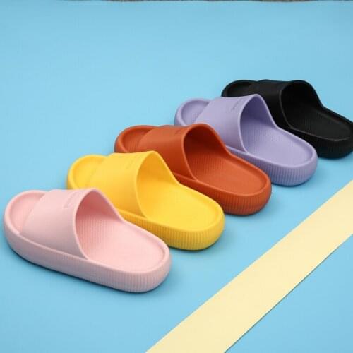 Summer Women Home Heel Slippers High Heel Ladies Shoes Non-Slip Bathroom Slides Indoor Couple Casual Shoes Big Size 36-45
