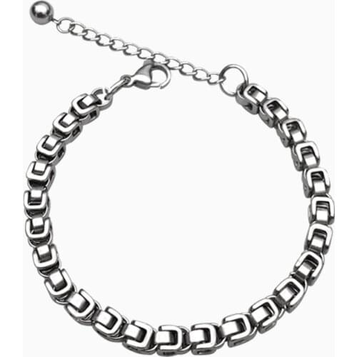 Titanium steel wild positive and negative chain emperor bracelet stainless steel bracelet fashion jewelry