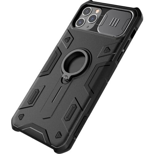 Shockproof Bumper Shell Protective Phone Case Camera Shield Cover for iPhone 11 Pro Max Phone Accessories with Ring Kickstand