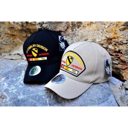 VINTGAE US ARMY - 1ST CAVALRY MILITARY TACTICAL EMBROIDERED BASEBALL CAP HAT Unisex Baseball Caps
