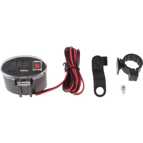 1.5m USB Motorcycle Phone Power Supply Charger Waterproof Port Socket 5-32V